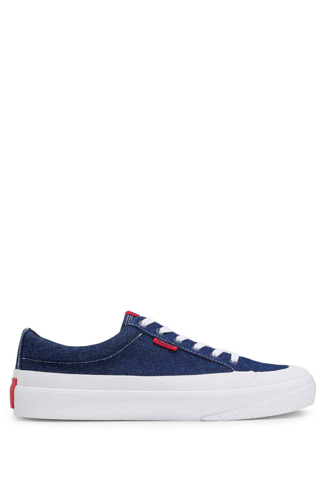 HUGO Standard Sole Sneakers in Cotton - DYER_TENN_DN 10249890 01-50492987- Concorde Fashion#color_navy-405