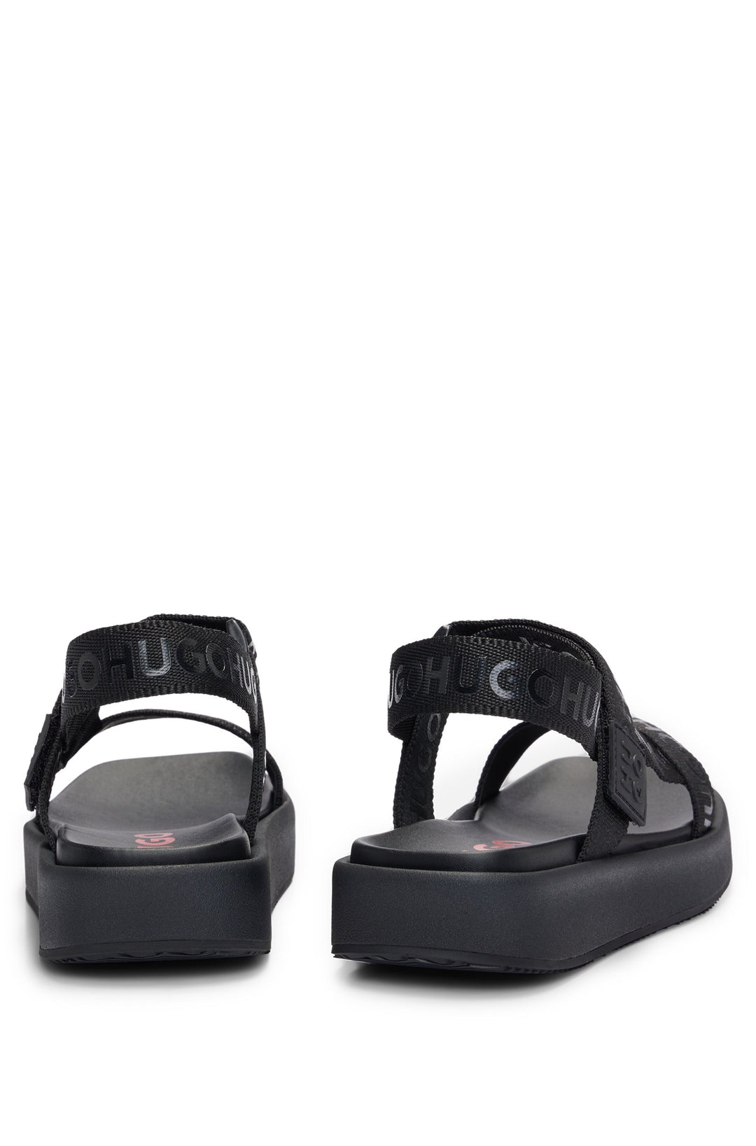 HUGO Standard Sole Sandals in Polyester - EMMA_STRAPSANDAL_WB 10249915 01-50517560- Concorde Fashion#color_black-001