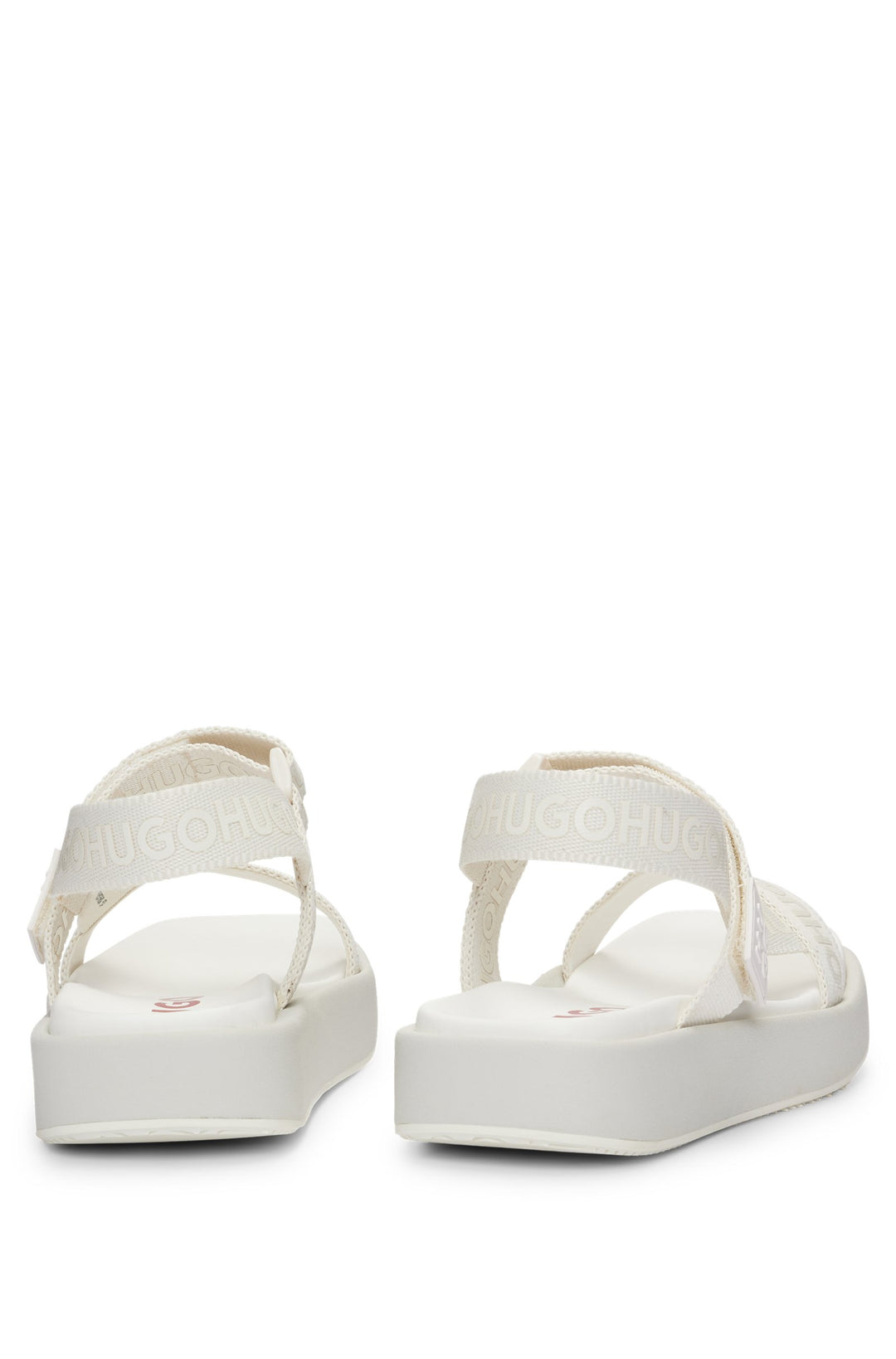 HUGO Standard Sole Sandals in Polyester - EMMA_STRAPSANDAL_WB 10249915 01-50517560- Concorde Fashion#color_white-102