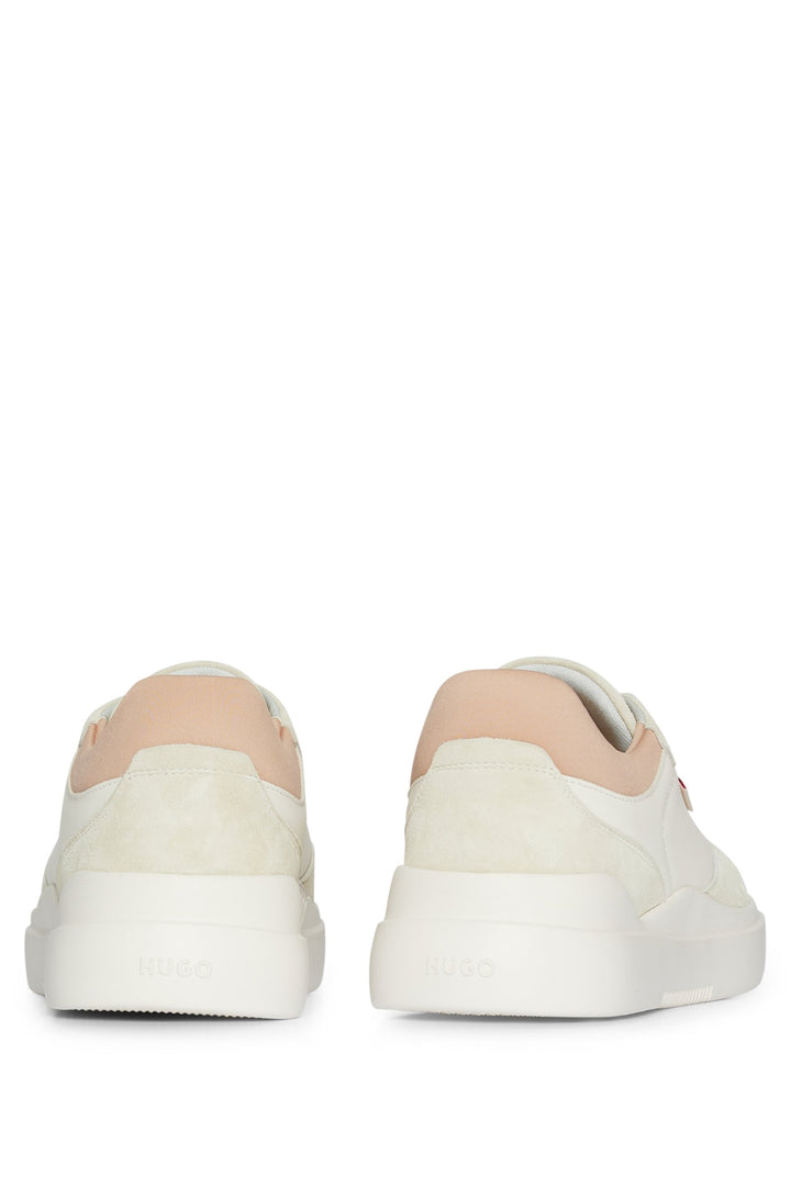 HUGO Standard Sole Sneakers in Leather - BLAKE_TENN_SDNA 10249945 01-50510214- Concorde Fashion#color_white-126