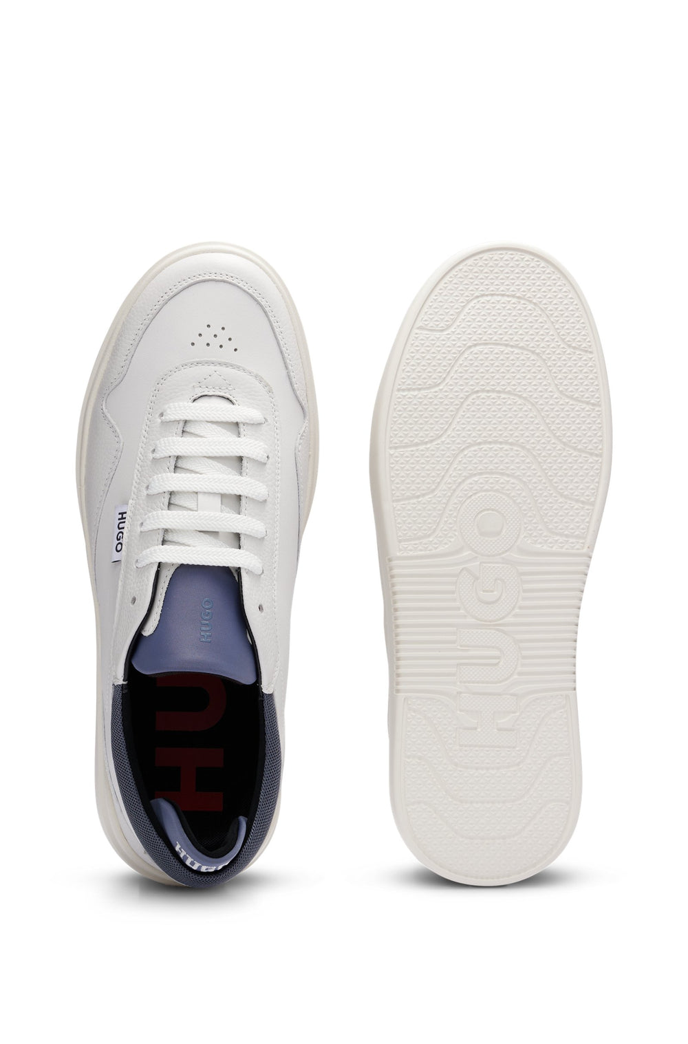 HUGO RED Standard Sole Sneakers in Leather - BLAKE_TENN_TBNA 10249945 01-50516931- Concorde Fashion#color_white-104