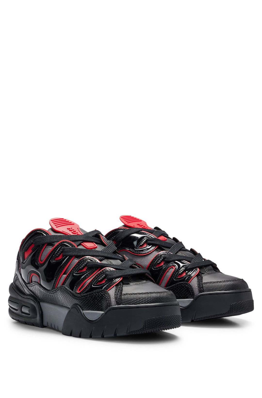 HUGO Standard Sole Sneakers in Artificial Leather - KEDGE_TENN_HUGO 10250271 01-50510285- Concorde Fashion#color_black-006