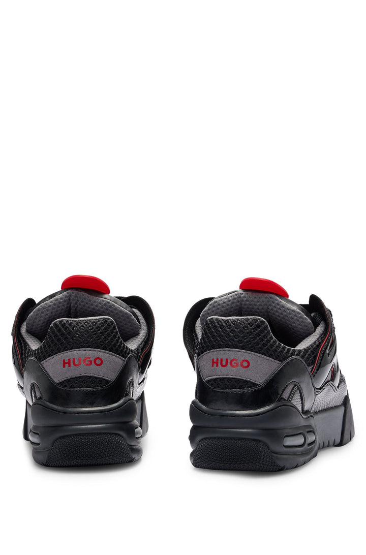 HUGO Standard Sole Sneakers in Artificial Leather - KEDGE_TENN_HUGO 10250271 01-50510285- Concorde Fashion#color_black-006
