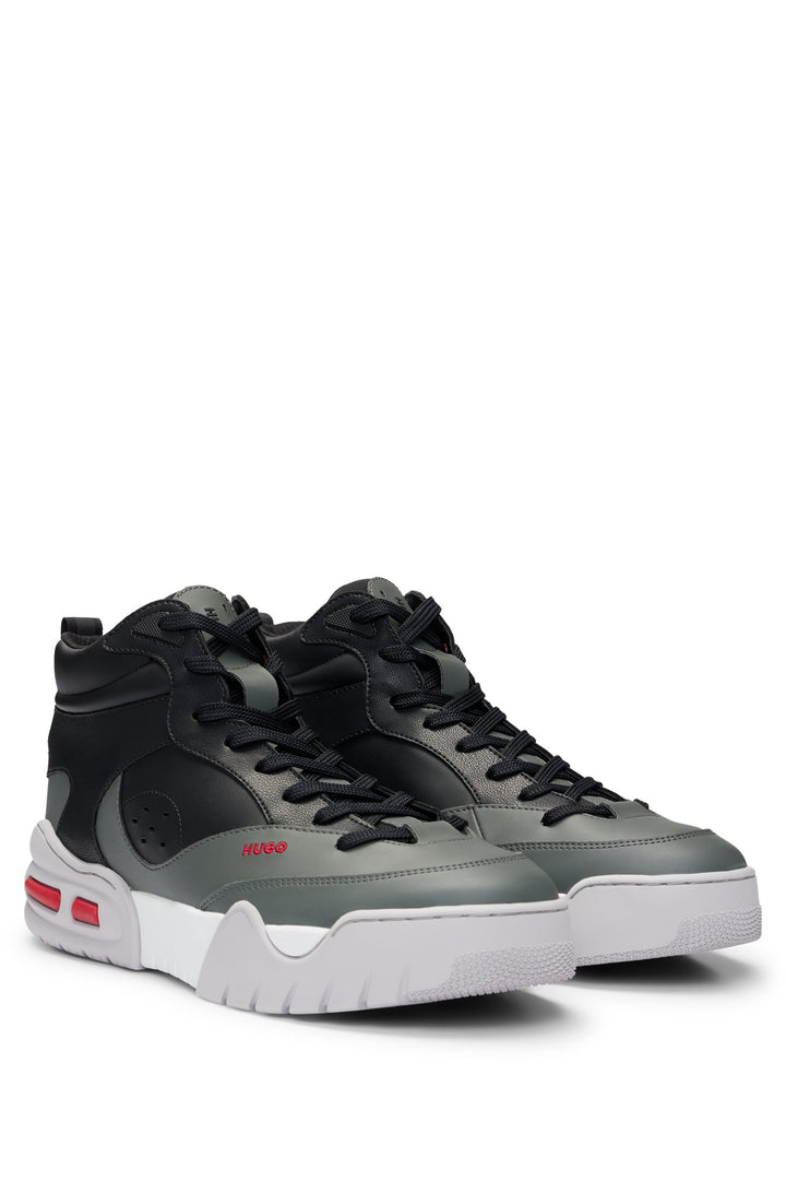 HUGO Sneakers Standard Sole in Artificial Leather - KEDGE_HITO_NAPU 10250271 01-50523969- Concorde Fashion#color_charcoal-010