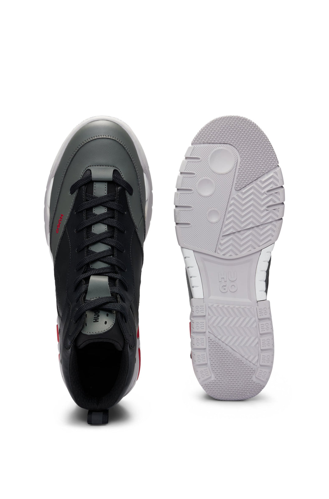 HUGO Sneakers Standard Sole in Artificial Leather - KEDGE_HITO_NAPU 10250271 01-50523969- Concorde Fashion#color_charcoal-010