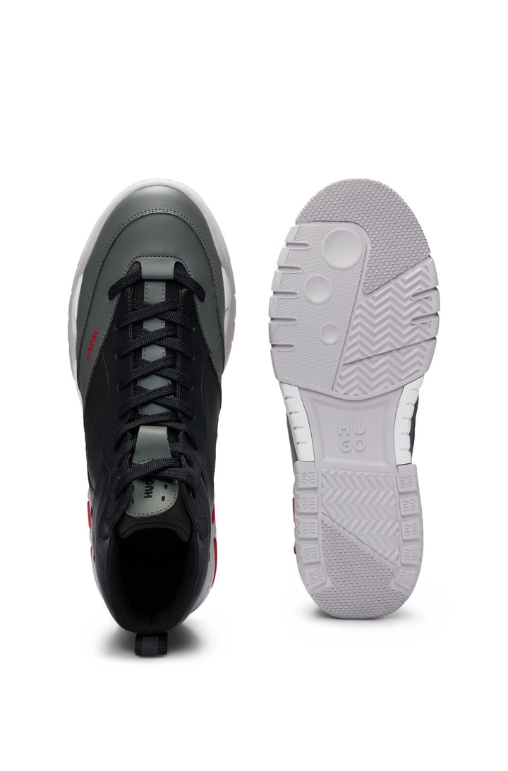 HUGO Sneakers Standard Sole in Artificial Leather - KEDGE_HITO_NAPU 10250271 01-50523969- Concorde Fashion#color_charcoal-010