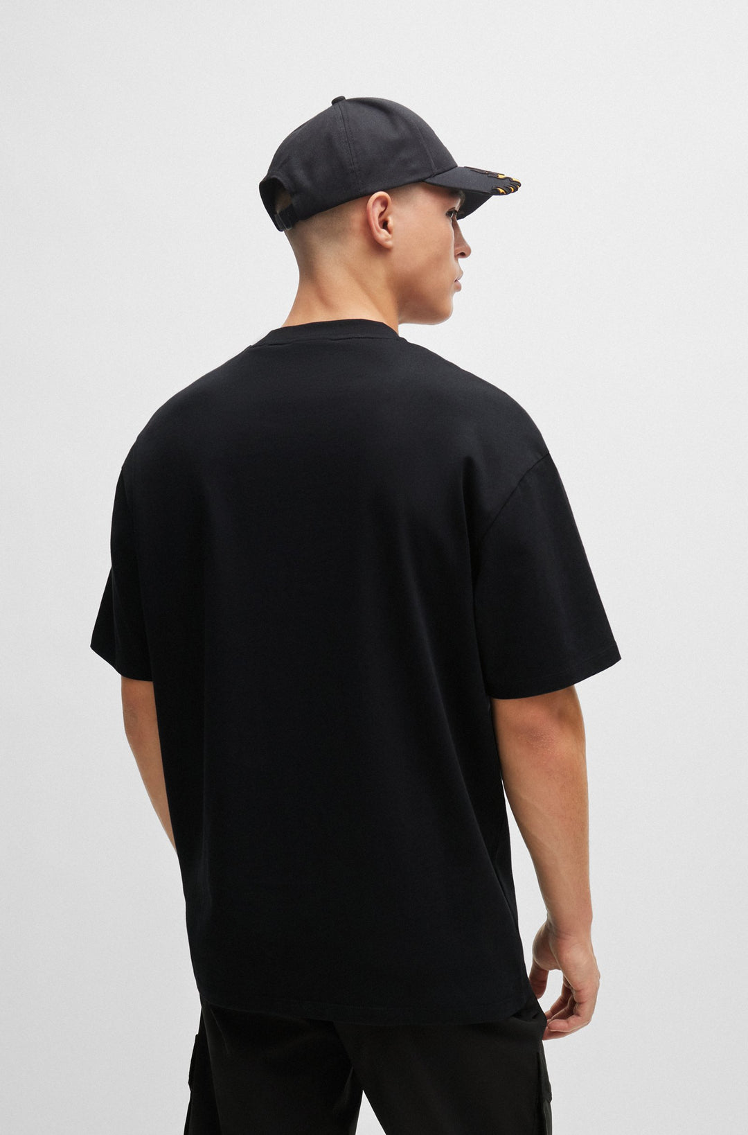 HUGO Oversized Fit T-Shirts in Cotton - DOMENADE 10250555 01-50504871- Concorde Fashion#color_black-001