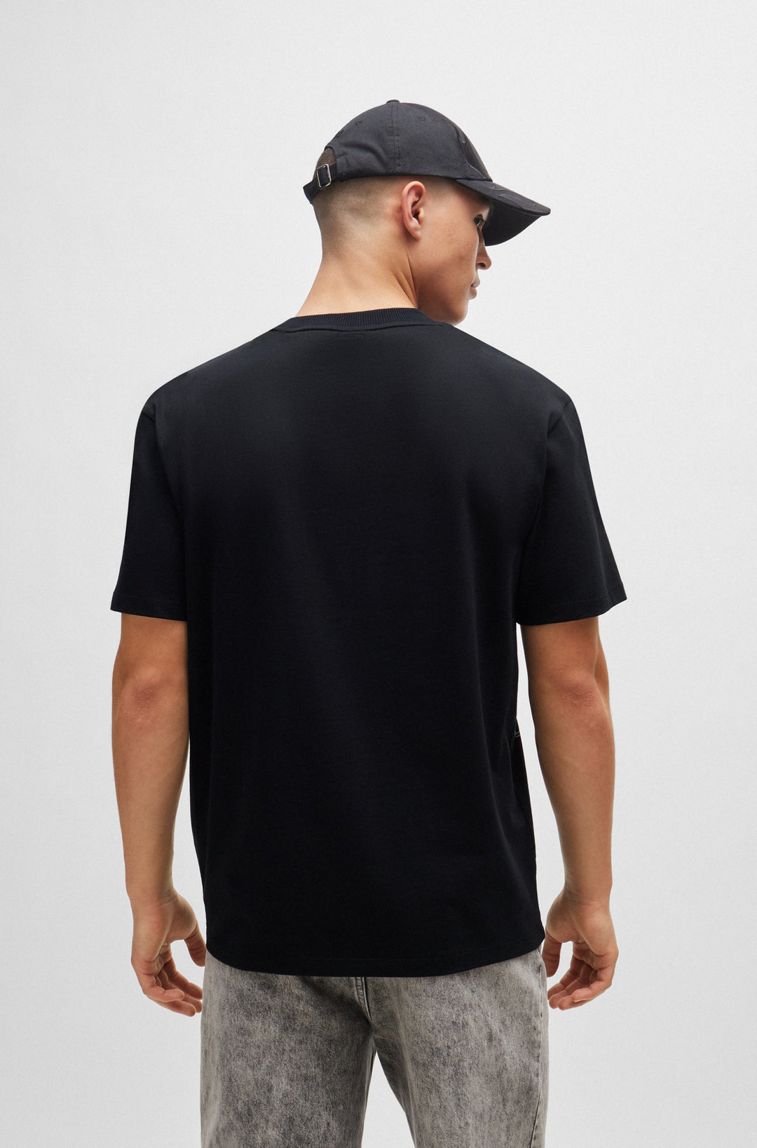 HUGO Relaxed Fit T-Shirts in Cotton - DACIFICO 10250555 01-50504881- Concorde Fashion#color_black-001