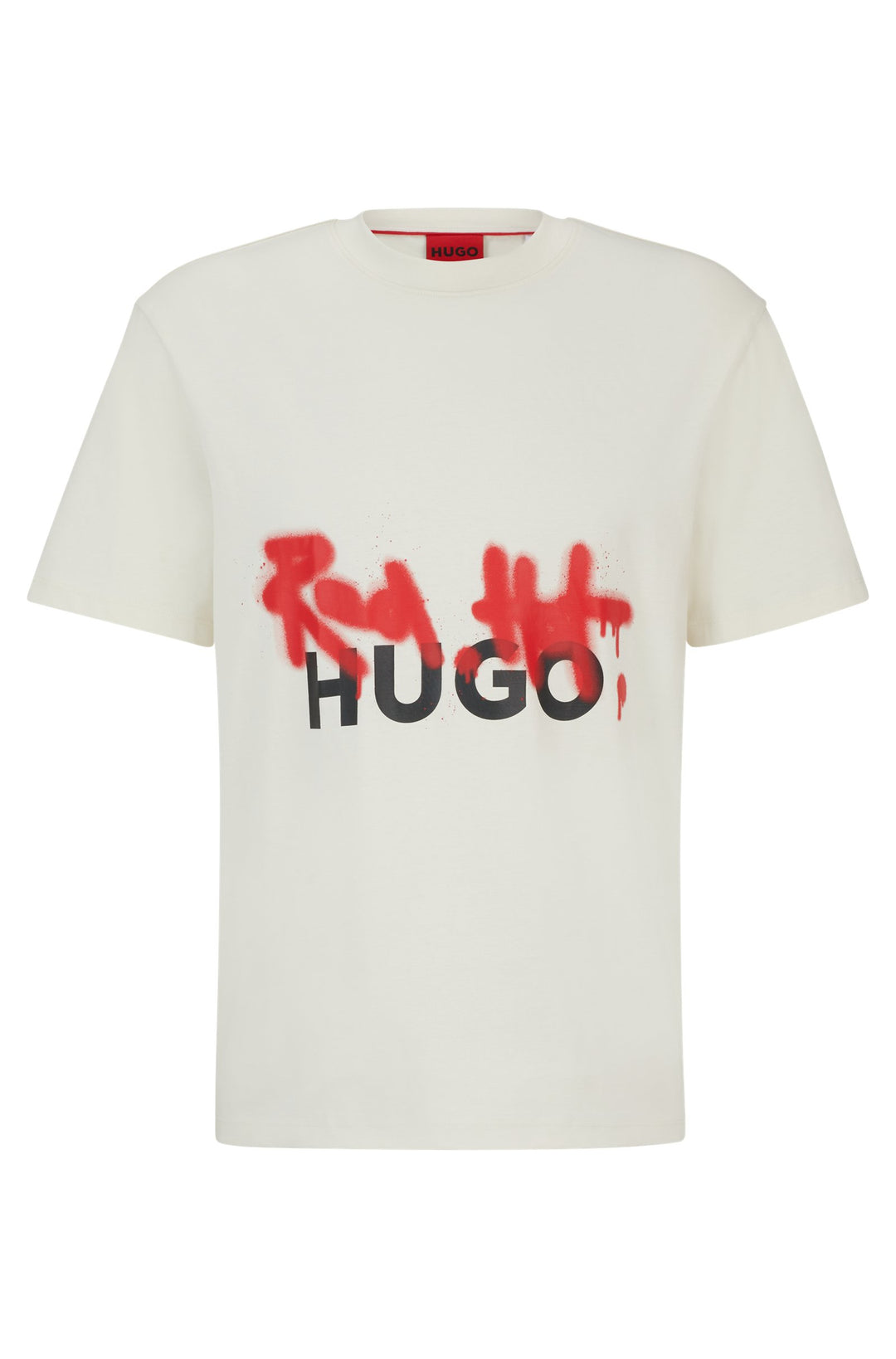 HUGO Relaxed Fit T-Shirts in Cotton - DINRICKO 10250555 01-50508513- Concorde Fashion#color_white-121