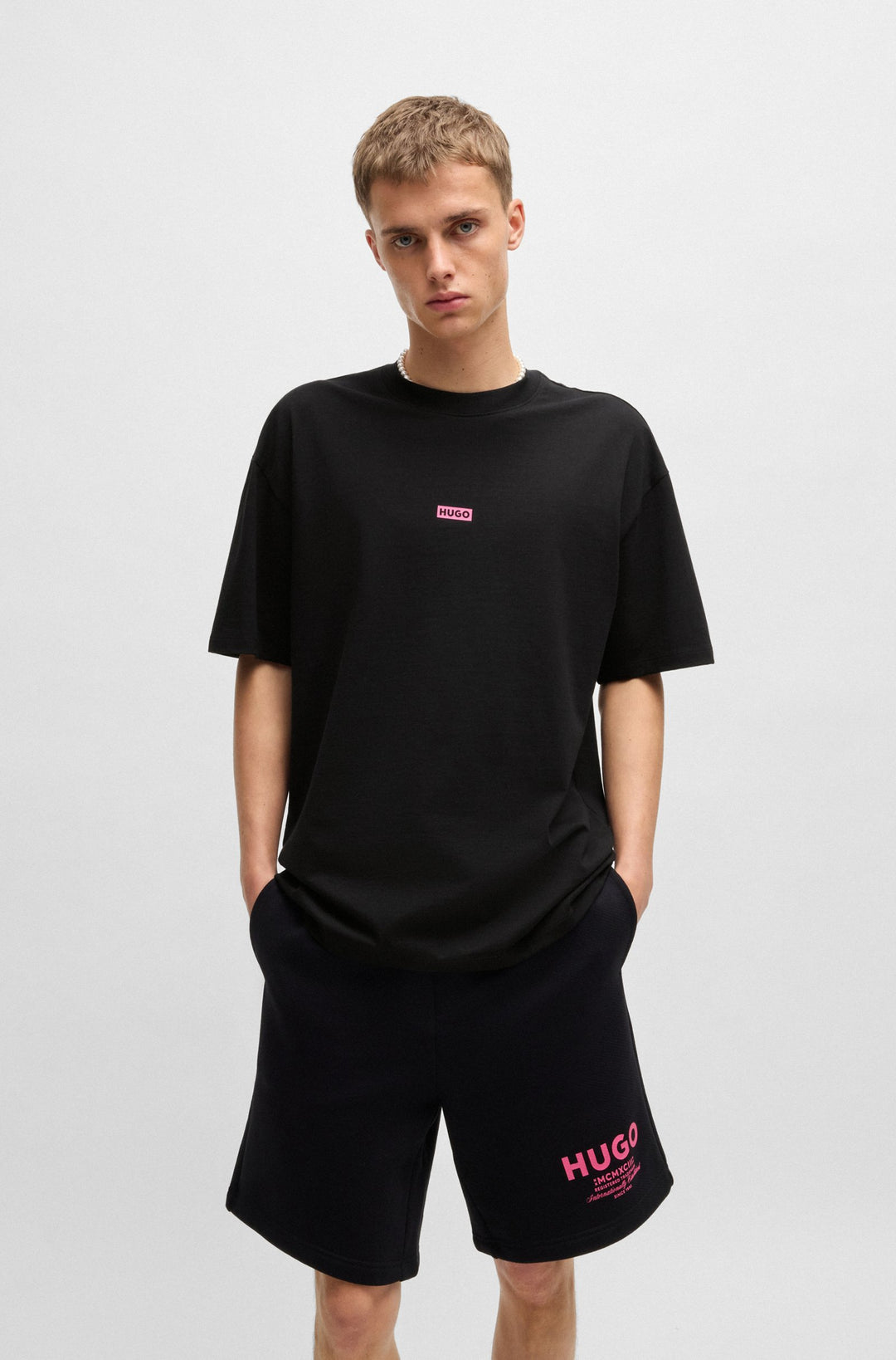 HUGO T-Shirts Loose Fit - NALONO 50509776- Concorde Fashion#color_black-003