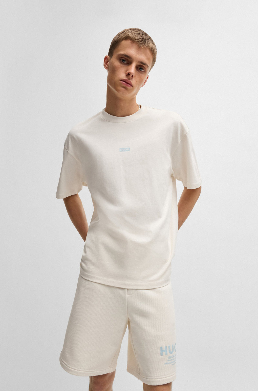 HUGO T-Shirts Loose Fit - NALONO 50509776- Concorde Fashion#color_white-124