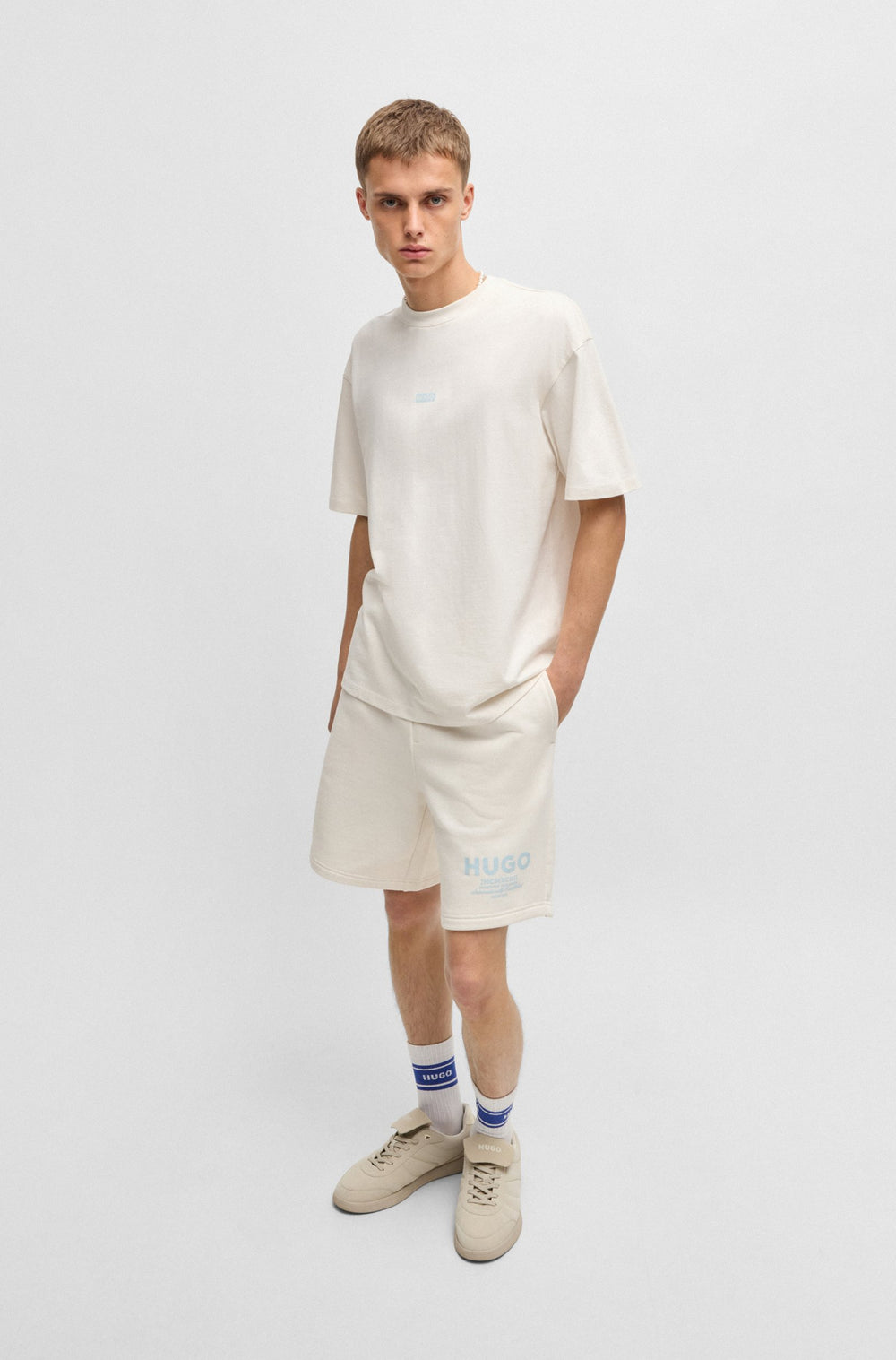 HUGO T-Shirts Loose Fit - NALONO 50509776- Concorde Fashion#color_white-124