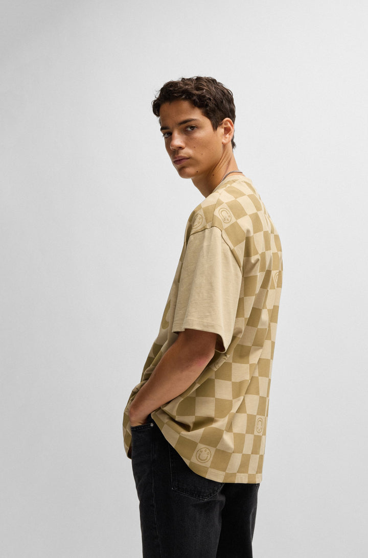 HUGO T-Shirts Loose Fit in Cotton - NARLIPARO 10250555 01-50517942- Concorde Fashion#color_beige-269
