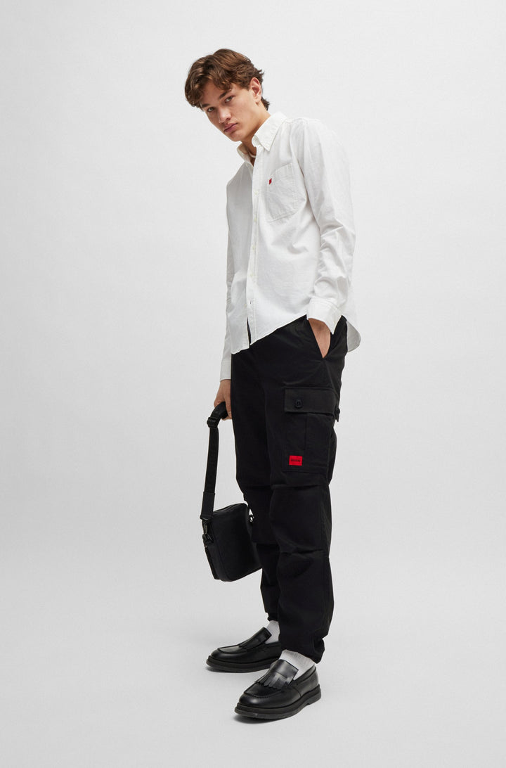HUGO RED Regular Fit Trousers in Cotton - GARLO233 10250557 01-50493865- Concorde Fashion#color_black-001