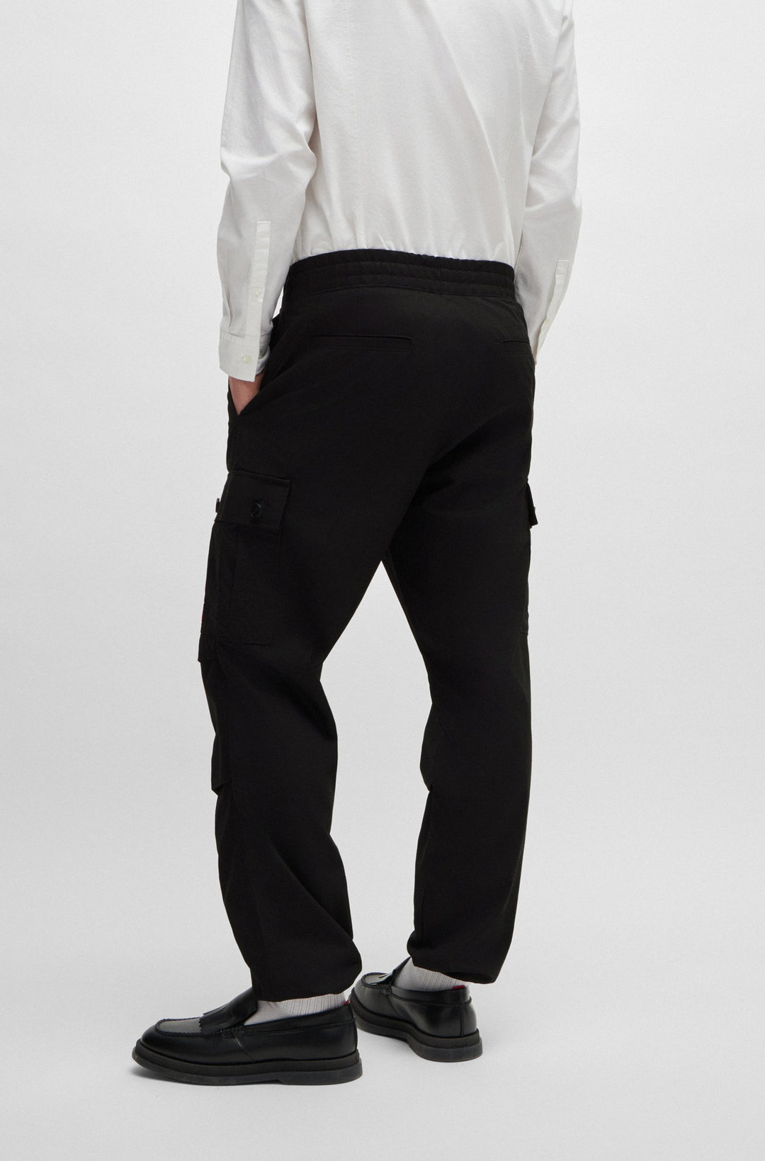 HUGO RED Regular Fit Trousers in Cotton - GARLO233 10250557 01-50493865- Concorde Fashion#color_black-001