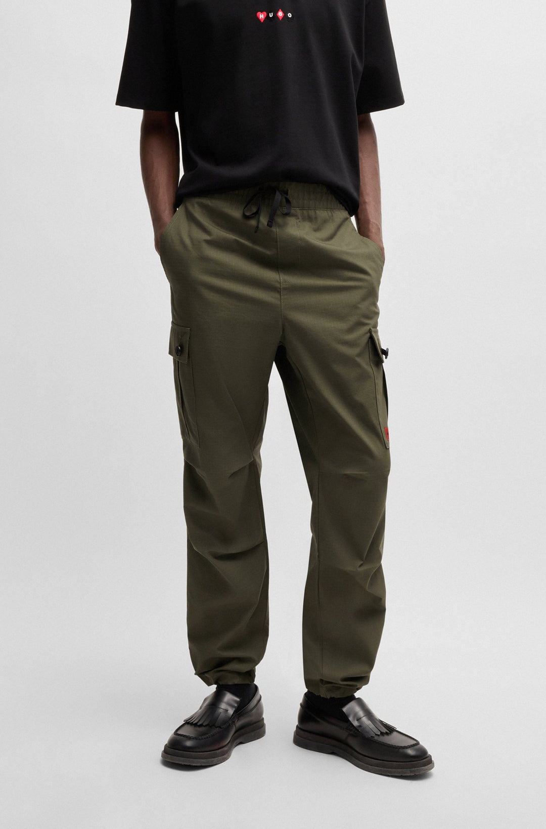 HUGO Trousers Regular Fit in Cotton - GARLO233 10250557 01-50493865- Concorde Fashion#color_beige-257