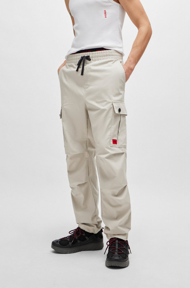 HUGO RED Regular Fit Trousers in Cotton - GARLO233 10250557 01-50493865- Concorde Fashion#color_grey-055