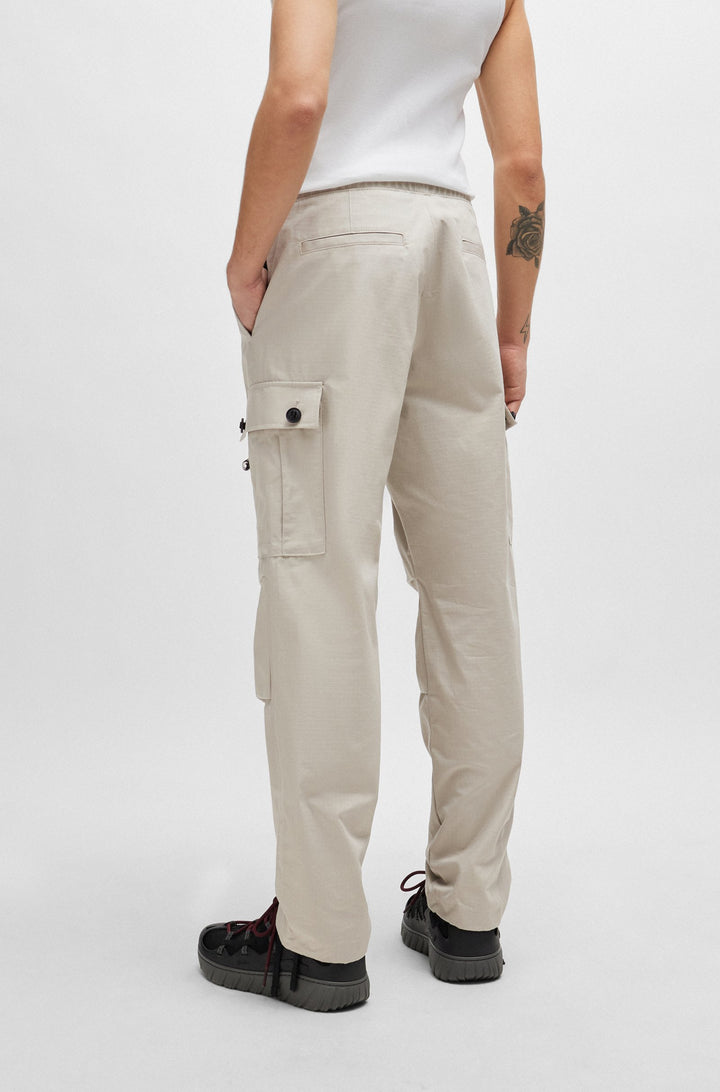 HUGO RED Regular Fit Trousers in Cotton - GARLO233 10250557 01-50493865- Concorde Fashion#color_grey-055