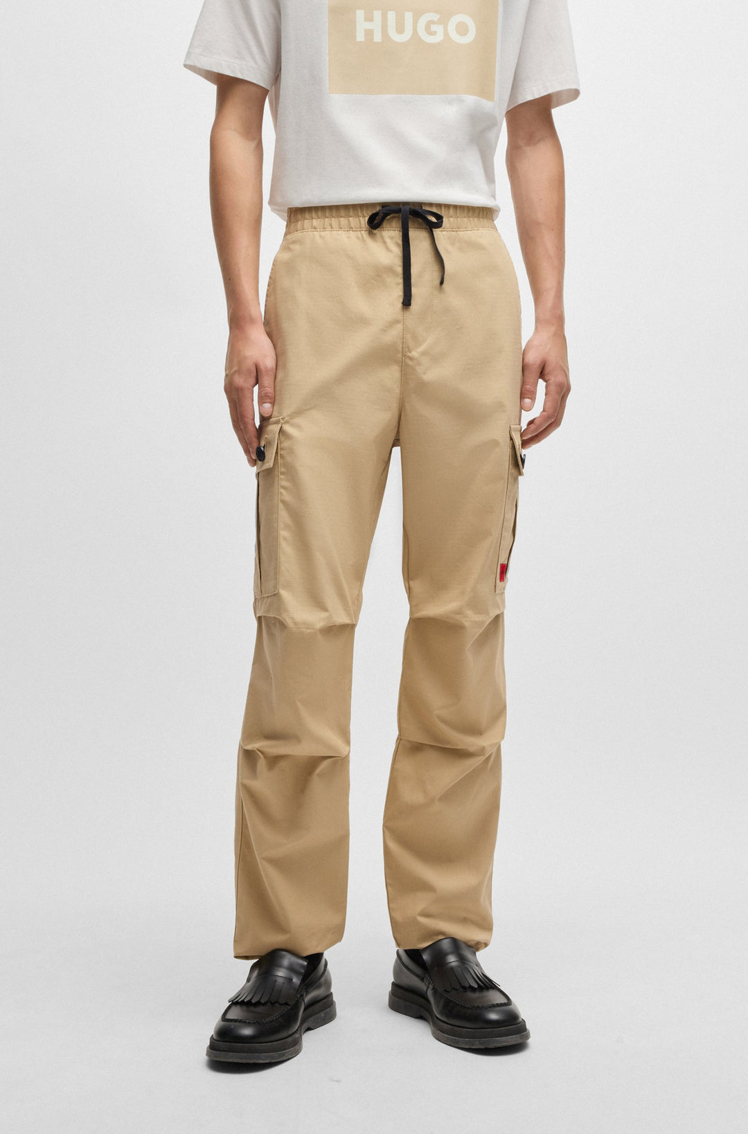 HUGO Trousers Regular Fit in Cotton - GARLO233 10250557 01-50493865- Concorde Fashion#color_beige-264