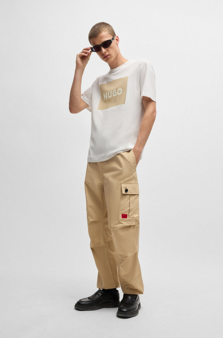 HUGO Trousers Regular Fit in Cotton - GARLO233 10250557 01-50493865- Concorde Fashion#color_beige-264