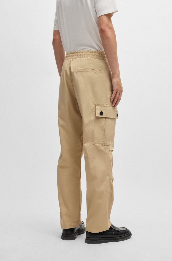 HUGO Trousers Regular Fit in Cotton - GARLO233 10250557 01-50493865- Concorde Fashion#color_beige-264