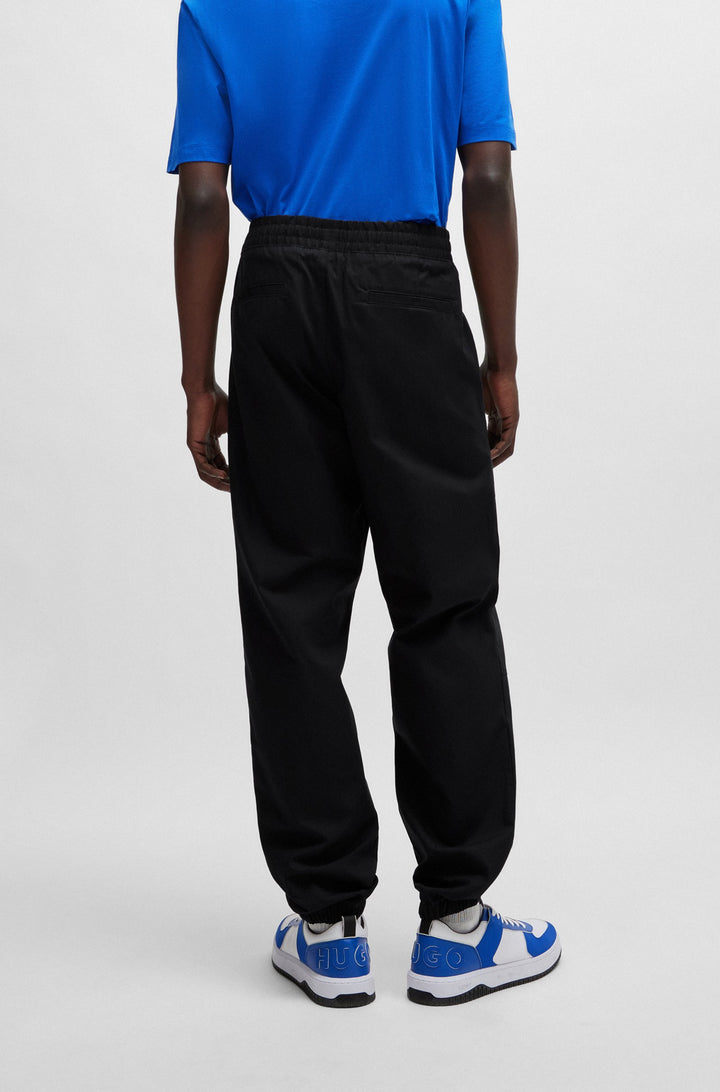HUGO BLUE Tapered Fit Trousers in Cotton - GIBOR242 10250557 01-50517922- Concorde Fashion#color_black-001