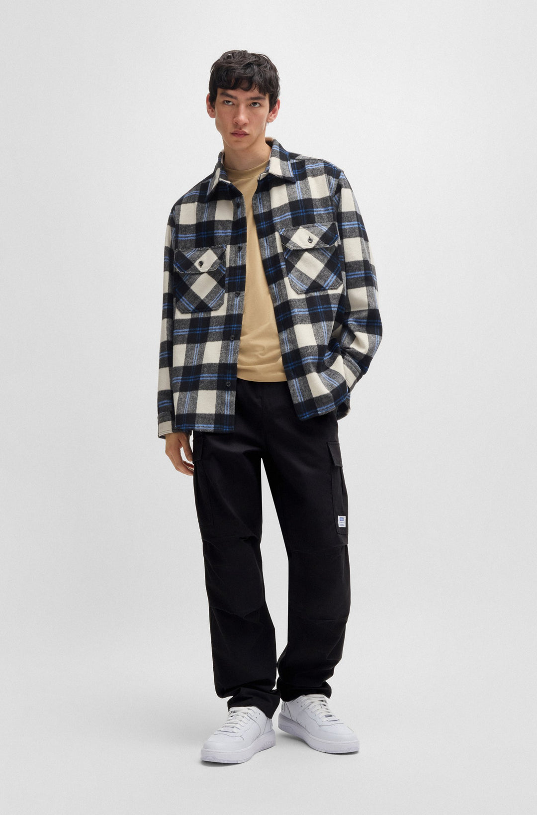HUGO Trousers Relaxed Fit in Cotton - GADIC242 10250557 01-50517923- Concorde Fashion#color_black-001