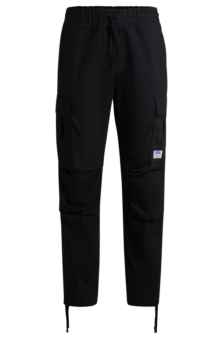 HUGO Trousers Relaxed Fit in Cotton - GADIC242 10250557 01-50517923- Concorde Fashion#color_black-001