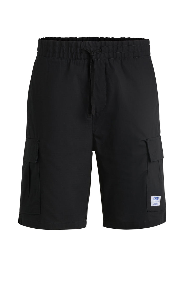 HUGO BLUE Relaxed Fit Shorts in Cotton - GIULIO242 10250557 01-50517924- Concorde Fashion#color_black-001