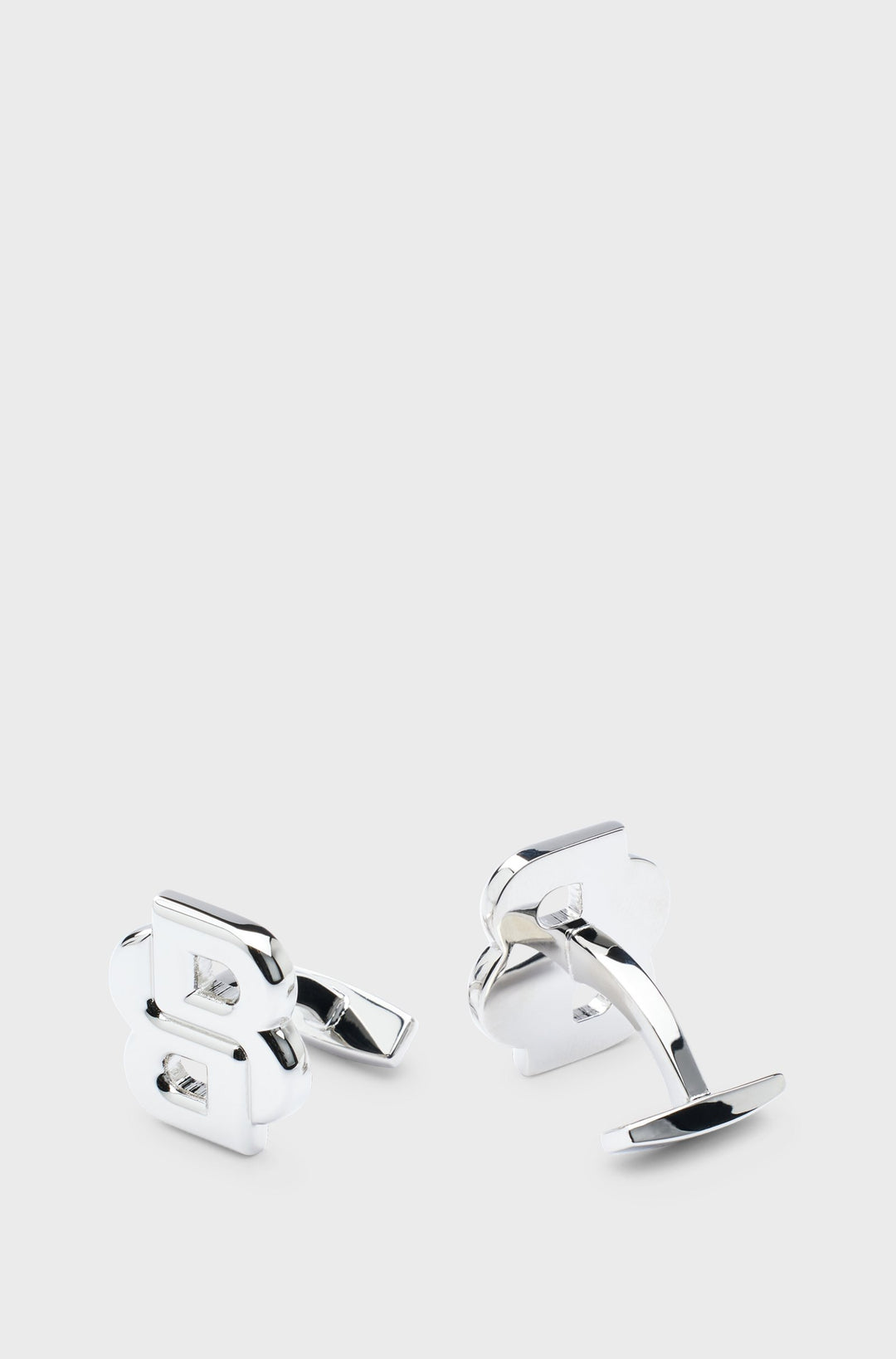 BOSS Cufflinks  in Brass - B-DOUBLEB2-CUF 10250792 01-50515432- Concorde Fashion#color_silver-040