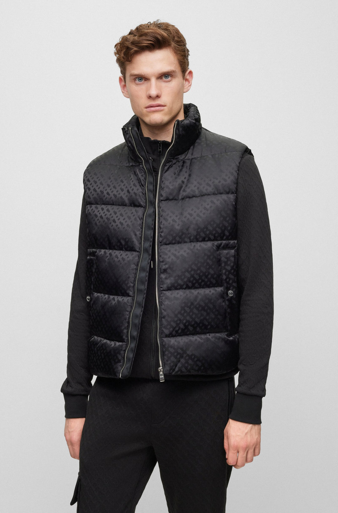 BOSS Regular Fit Vests in Nylon - CLONO 10250944 01-50497772- Concorde Fashion#color_black-001