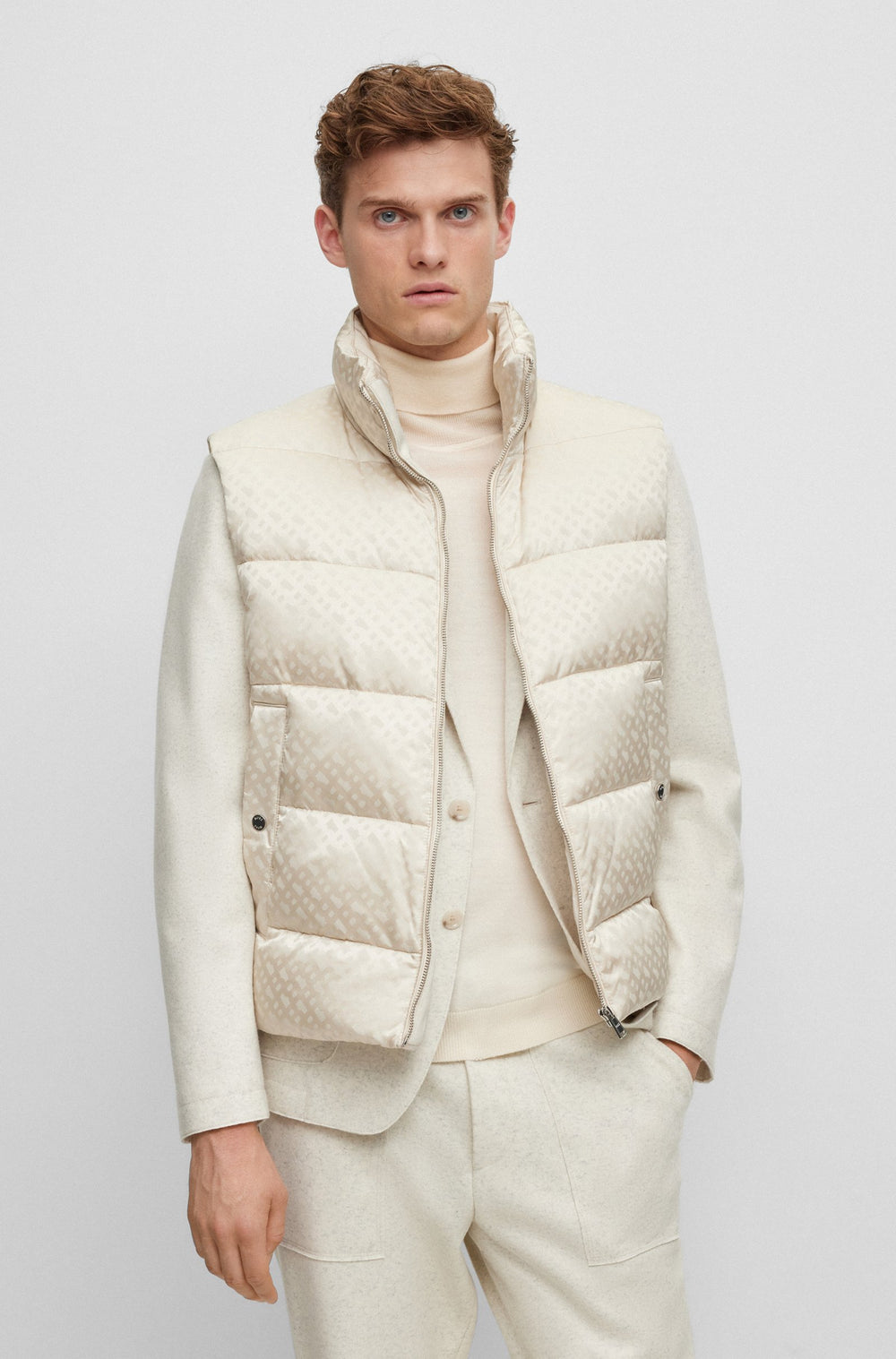 BOSS Regular Fit Vests in Nylon - CLONO 10250944 01-50497772- Concorde Fashion#color_white-131
