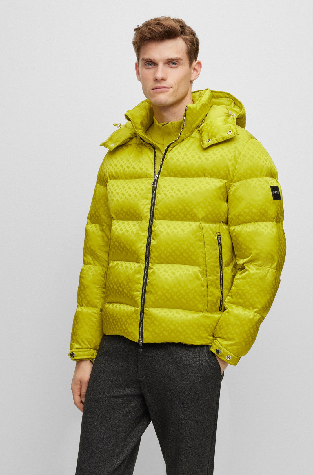 BOSS Relaxed Fit Casual Jackets in Nylon - CORBINIAN1 10250944 01-50499813- Concorde Fashion#color_green-321