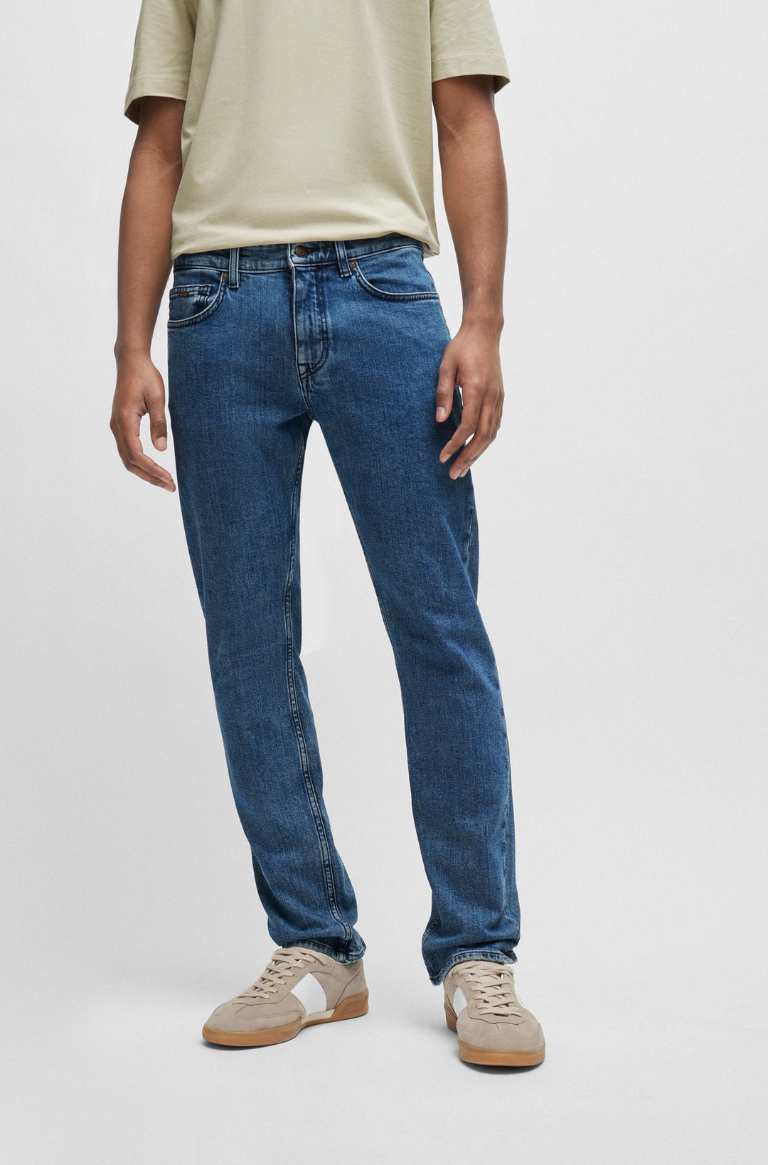 BOSS Slim Fit Jeans in Cotton Mix - DELAWARE BC-C 10251068 02-50513479- Concorde Fashion#color_blue-421