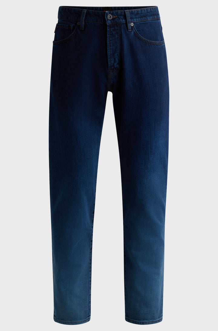 BOSS Jeans Regular Fit in Cotton - RE.MAINE BO-BF 10251094 01-50521230- Concorde Fashion#color_navy-407