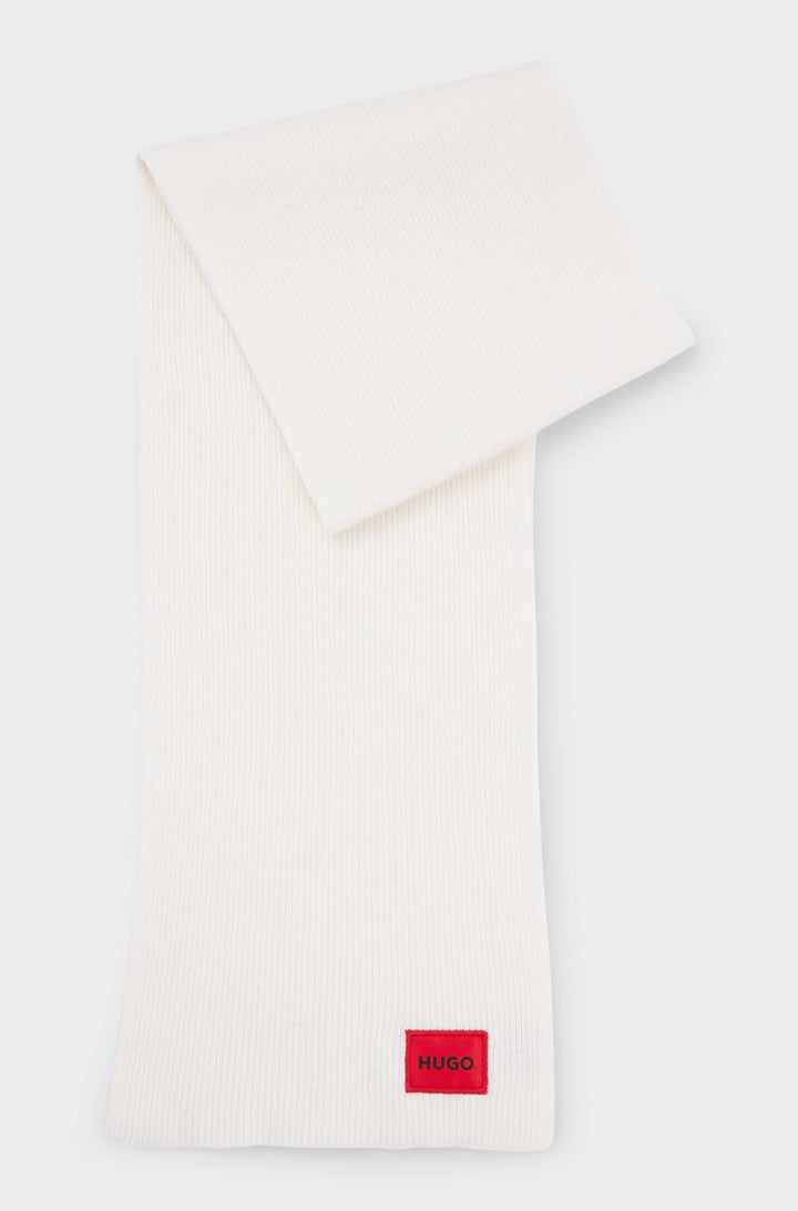 HUGO Scarves  in Wool Mix - ZAFF 6 10251113 01-50496020- Concorde Fashion#color_white-101