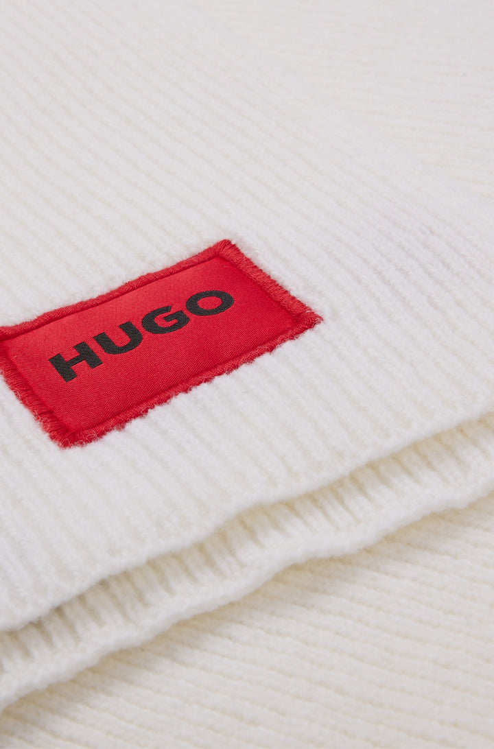 HUGO Scarves  in Wool Mix - ZAFF 6 10251113 01-50496020- Concorde Fashion#color_white-101