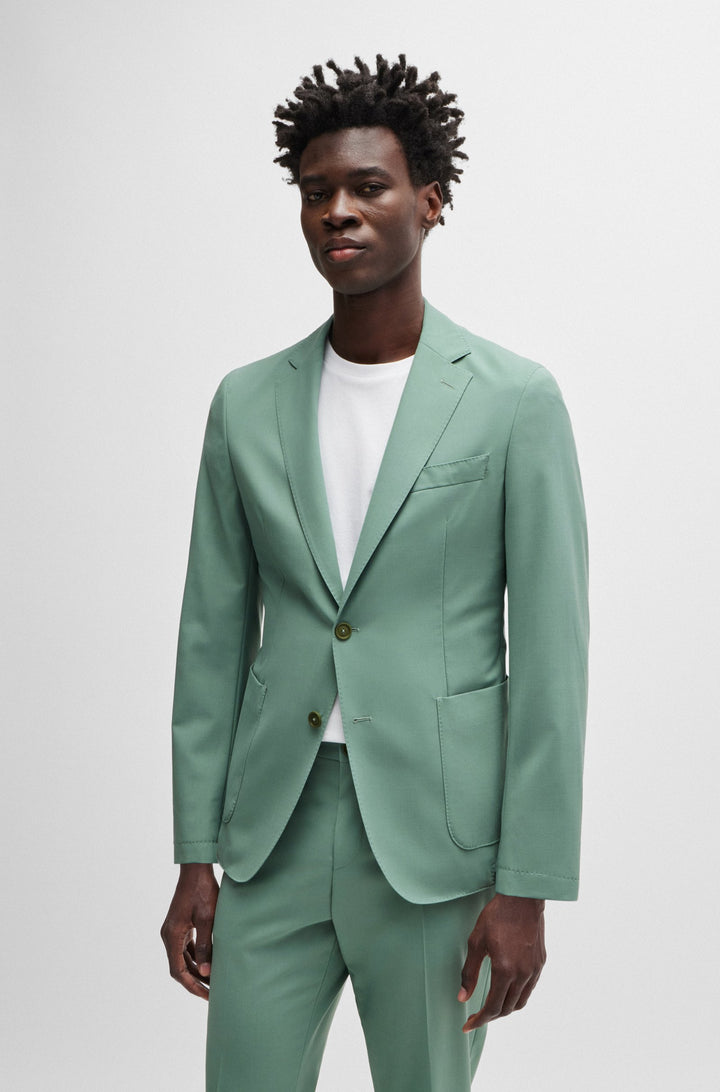 BOSS Blazers Slim Fit in Wool Mix - P-HANRY-MDL-WG-243 10251187 01-50521547- Concorde Fashion#color_green-373