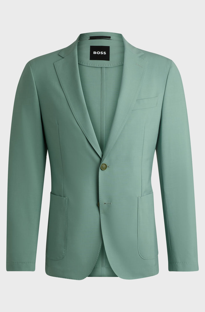 BOSS Blazers Slim Fit in Wool Mix - P-HANRY-MDL-WG-243 10251187 01-50521547- Concorde Fashion#color_green-373