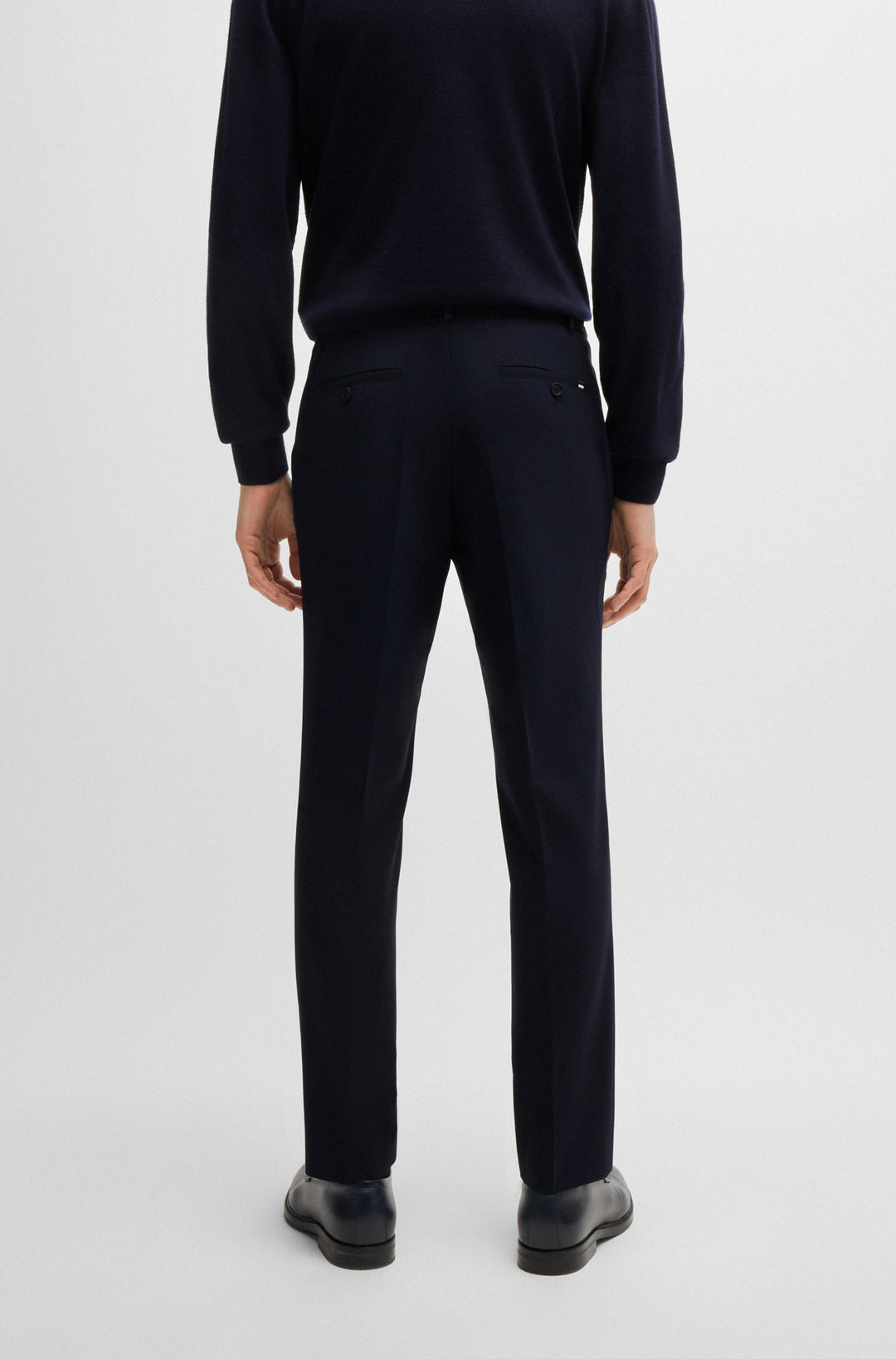 BOSS Trousers Modern Fit in Wool Mix - P-GENIUS-CW-WG-243 10251187 01-50521573- Concorde Fashion#color_navy-402