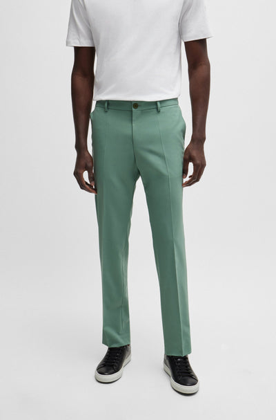 BOSS Trousers Modern Fit in Wool Mix - P-GENIUS-CW-WG-243 10251187 01-50521573- Concorde Fashion#color_green-373
