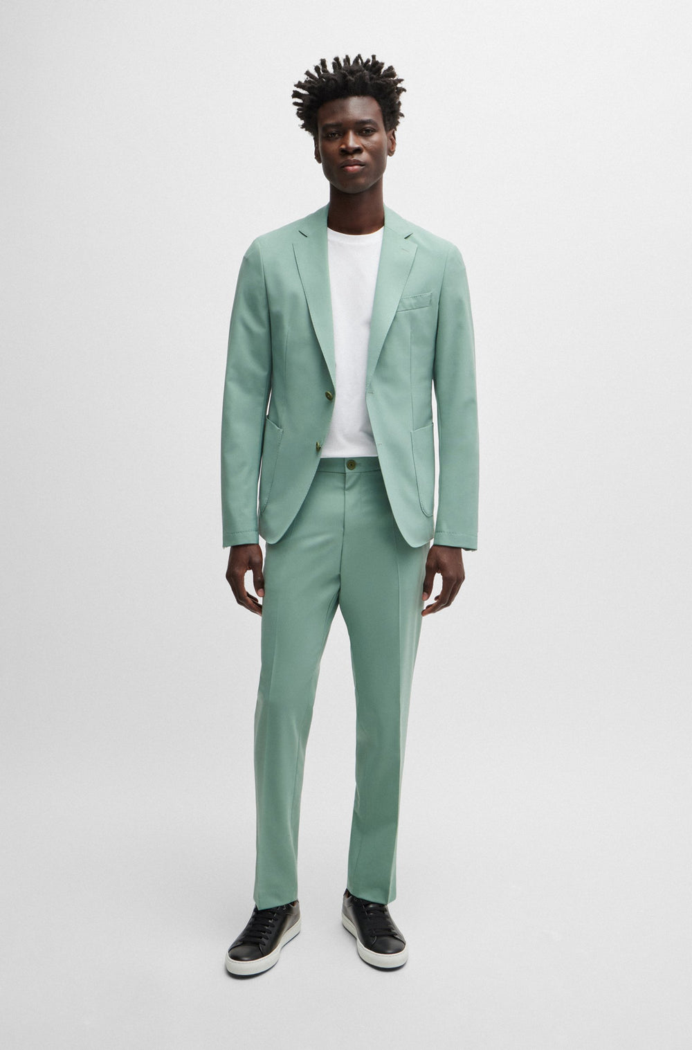 BOSS Trousers Modern Fit in Wool Mix - P-GENIUS-CW-WG-243 10251187 01-50521573- Concorde Fashion#color_green-373