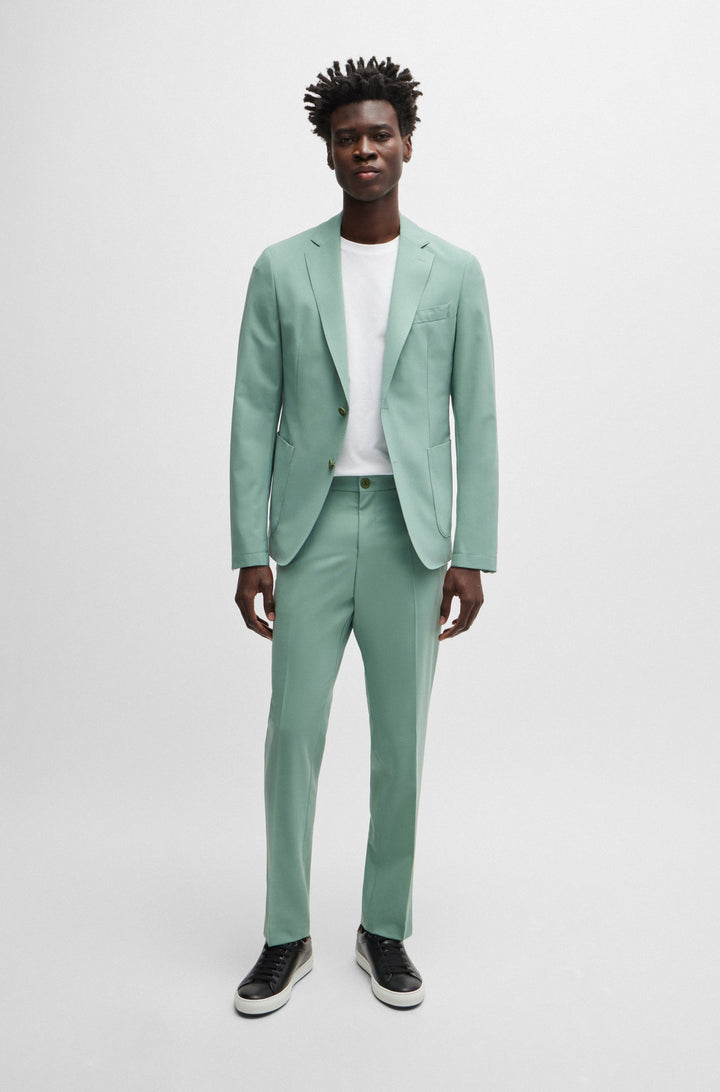 BOSS Trousers Modern Fit in Wool Mix - P-GENIUS-CW-WG-243 10251187 01-50521573- Concorde Fashion#color_green-373