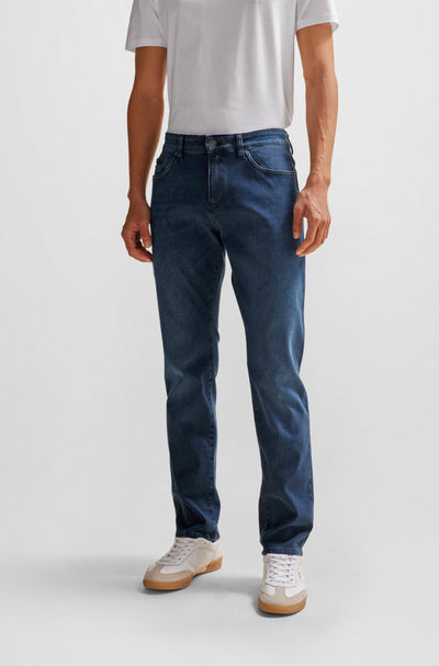 BOSS Slim Fit Jeans in Cotton Mix - P-DELAWARE 3-1 10251320 03-50508121- Concorde Fashion#color_blue-421