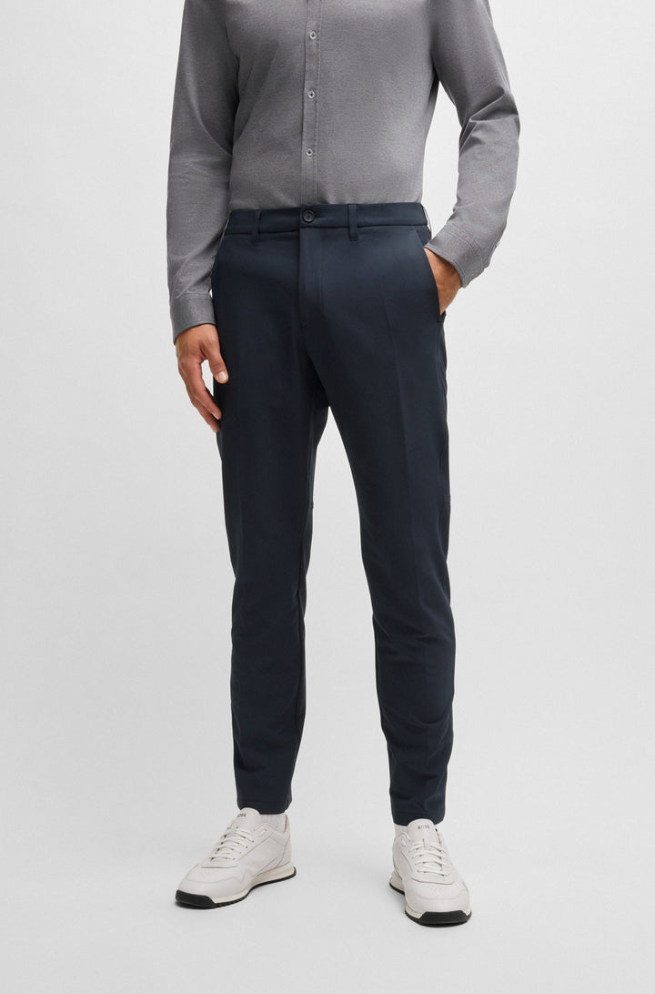 BOSS Trousers Regular Fit in Polyester Mix - T_COMMUTER-REG 10251562 01-50495487- Concorde Fashion#color_navy-402