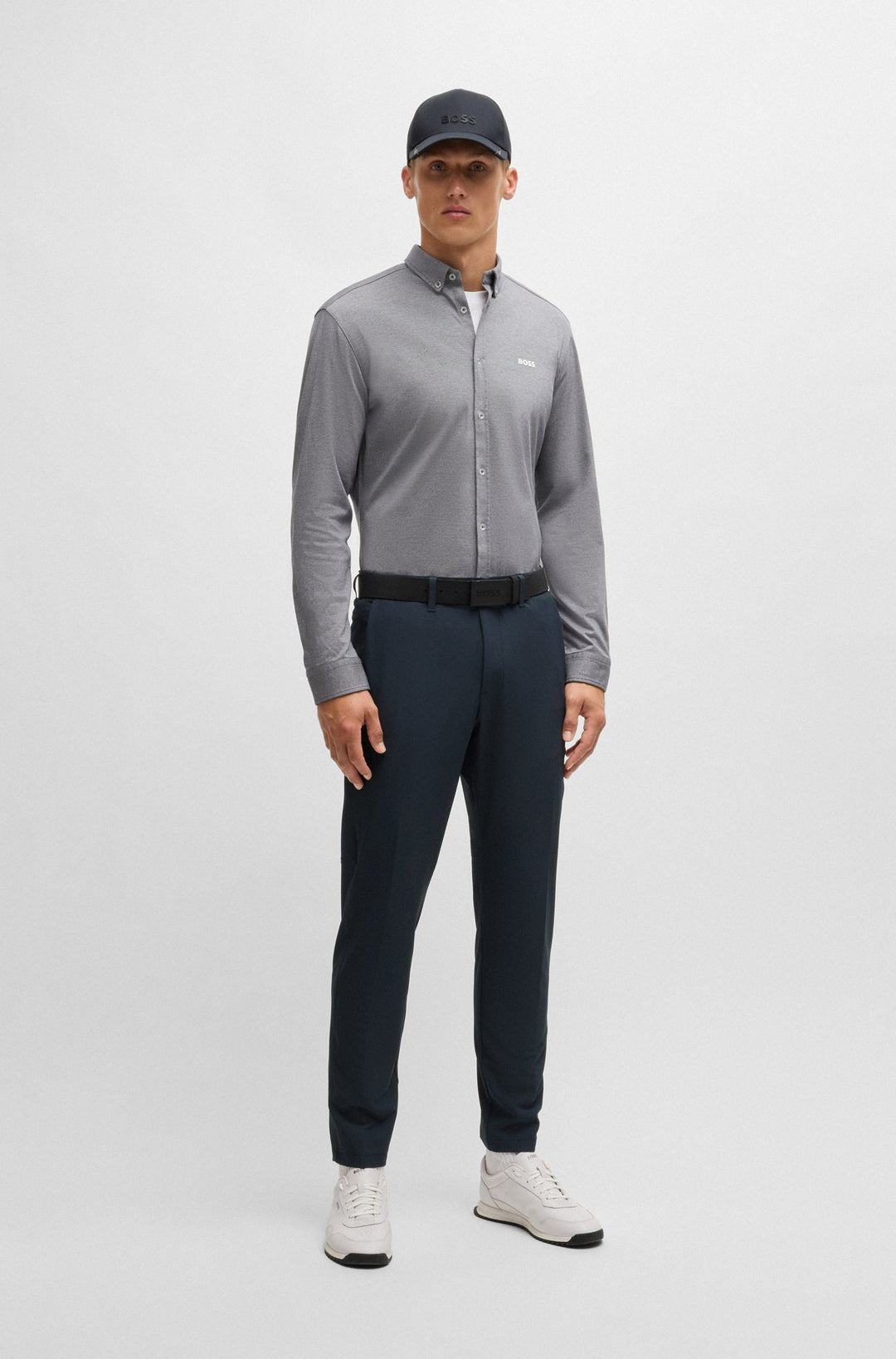 BOSS Trousers Regular Fit in Polyester Mix - T_COMMUTER-REG 10251562 01-50495487- Concorde Fashion#color_navy-402