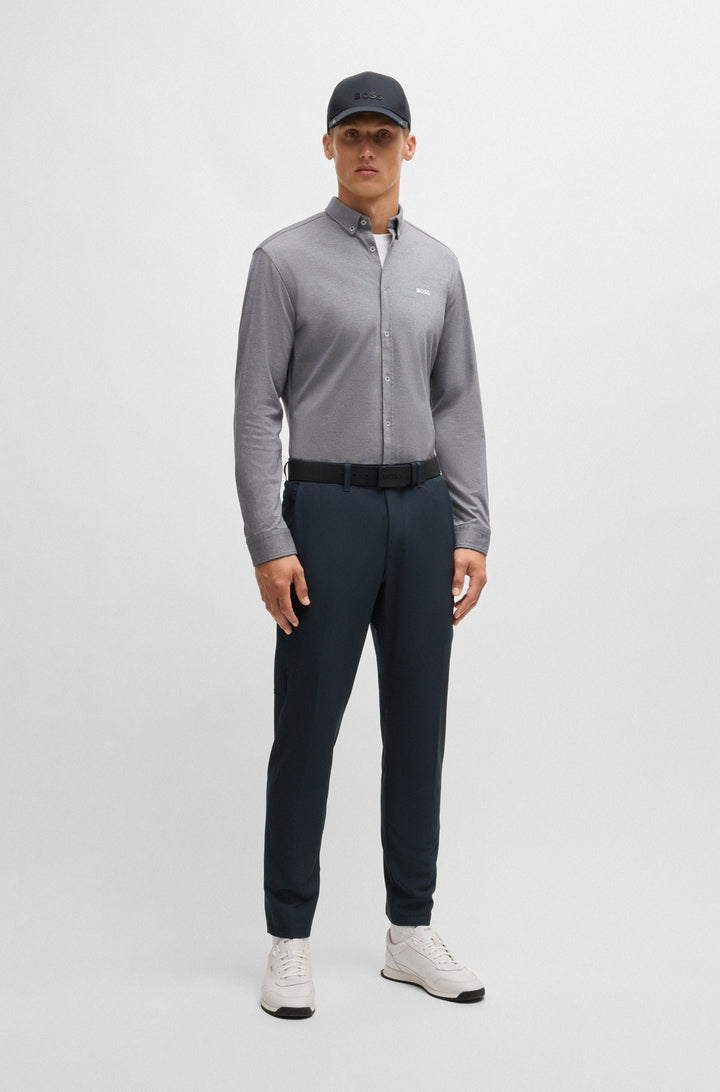 BOSS Trousers Regular Fit in Polyester Mix - T_COMMUTER-REG 10251562 01-50495487- Concorde Fashion#color_navy-402