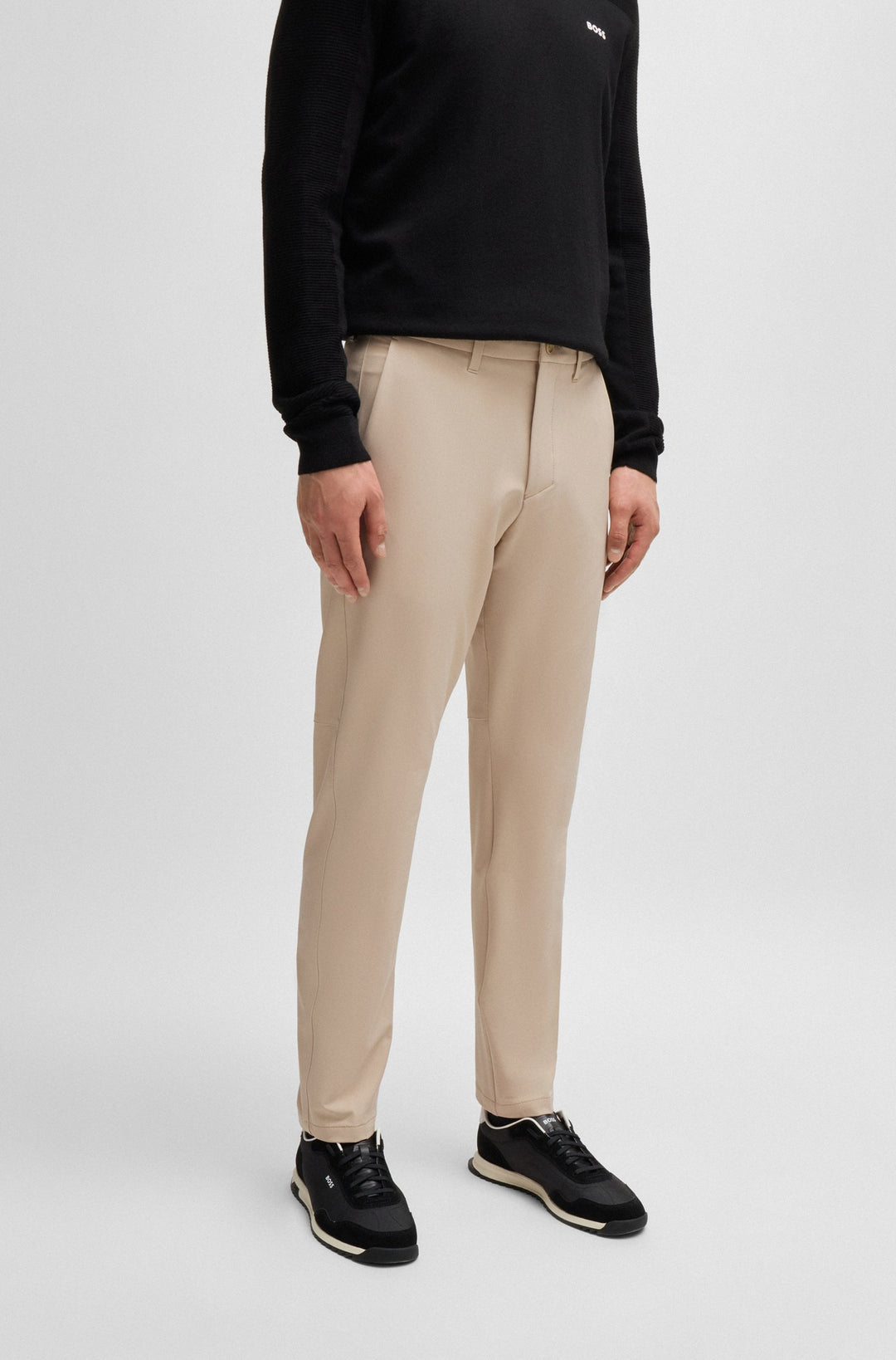 BOSS Trousers Regular Fit in Polyester Mix - T_COMMUTER-REG 10251562 01-50495487- Concorde Fashion#color_beige-269