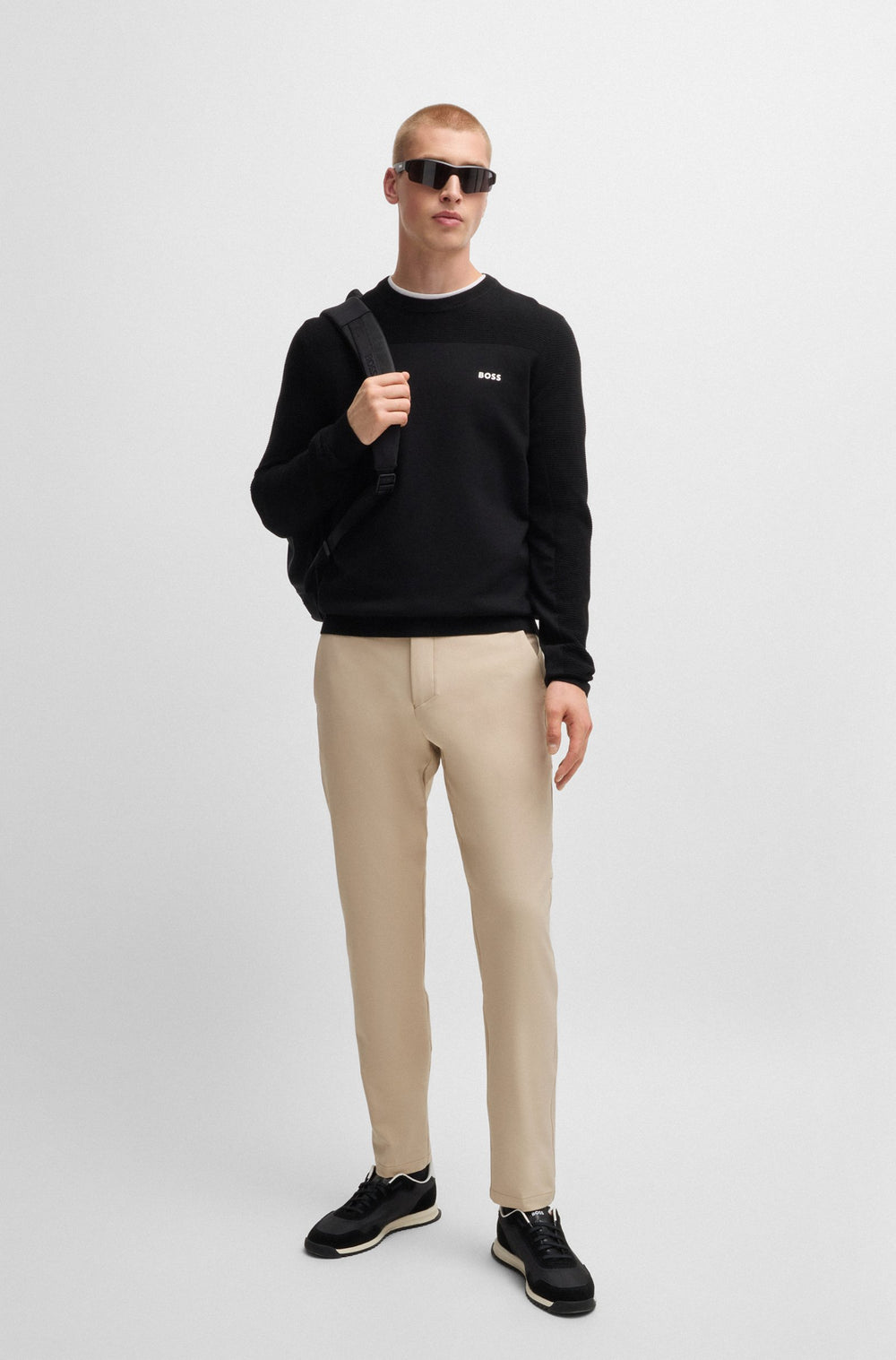 BOSS Trousers Regular Fit in Polyester Mix - T_COMMUTER-REG 10251562 01-50495487- Concorde Fashion#color_beige-269