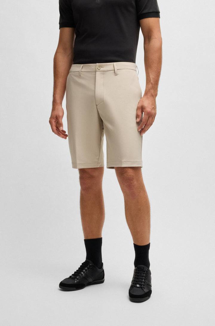 BOSS Shorts Slim Fit in Polyester Mix - S_COMMUTER 10251562 01-50504392- Concorde Fashion#color_beige-269